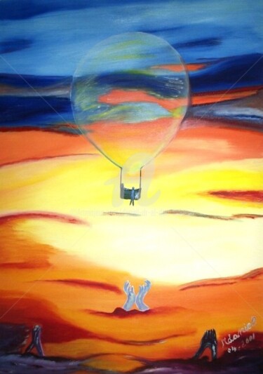 Malerei mit dem Titel "Ballon" von Daniel Dr. El Dan (Mdaniel), Original-Kunstwerk, Öl