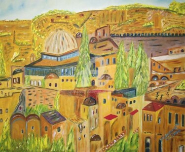 Peinture intitulée "La vieille Ville" par Daniel Dr. El Dan (Mdaniel), Œuvre d'art originale, Huile