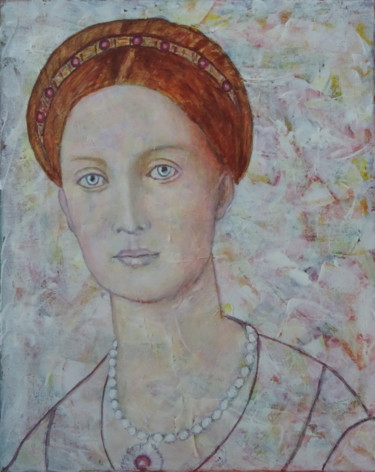 Malerei mit dem Titel "Lucrezia ,  d'après…" von Daniel Dumetz, Original-Kunstwerk, Acryl