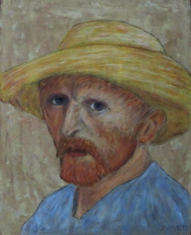 Malerei mit dem Titel "Hommage à Vincent" von Daniel Dumetz, Original-Kunstwerk, Acryl