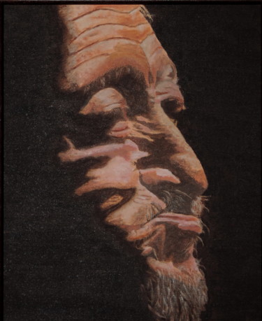Ζωγραφική με τίτλο "Le vieil homme" από Daniel Dumetz, Αυθεντικά έργα τέχνης, Λάδι