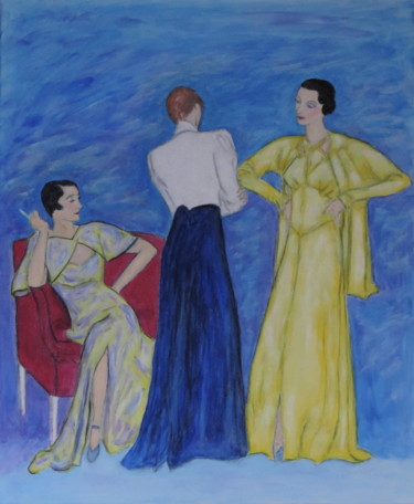 Painting titled "Les trois Grâces" by Daniel Dumetz, Original Artwork, Acrylic