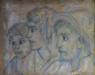 Peinture intitulée "Les trois frères" par Daniel Dumetz, Œuvre d'art originale, Acrylique