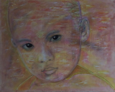 Peinture intitulée "Enfant de Birmanie" par Daniel Dumetz, Œuvre d'art originale, Acrylique