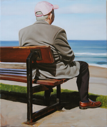 Peinture intitulée "Old Man" par Daniel García, Œuvre d'art originale, Huile