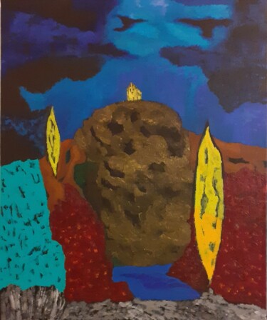 Malerei mit dem Titel "Un soir d' orage à…" von Daniel Garcia (Léo), Original-Kunstwerk, Acryl