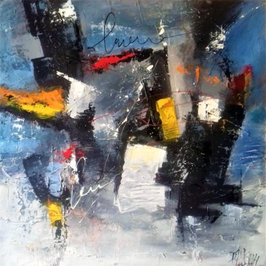 Peinture intitulée "labyrinthe-70x70cm.…" par Daniel Giacchi, Œuvre d'art originale