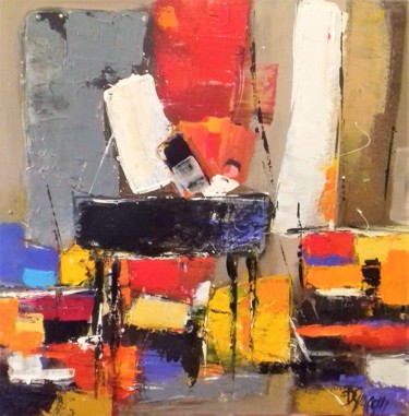 Pittura intitolato "Le pianiste" da Daniel Giacchi, Opera d'arte originale, Olio