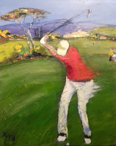 Painting titled "Perfect swing" by Daniel Giacchi, Original Artwork, Oil
