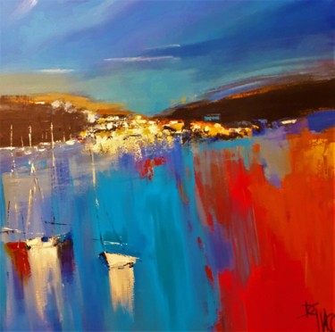 Painting titled "Cargese ( corse" by Daniel Giacchi, Original Artwork, Oil