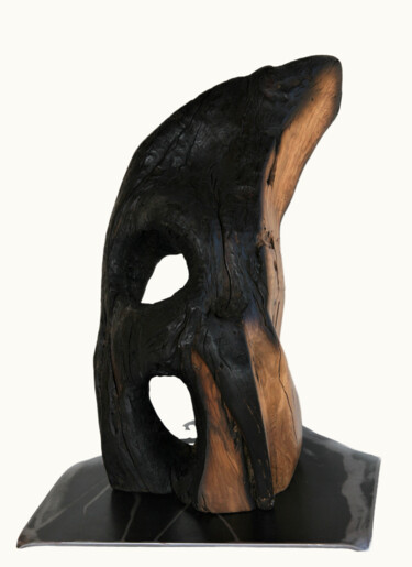 Skulptur mit dem Titel "Orush" von Daniel Grenzing, Original-Kunstwerk, Holz