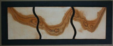 Scultura intitolato "Trip-tico" da Daniel Grenzing, Opera d'arte originale, Legno Montato su Pannello di legno