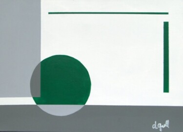 Peinture intitulée "Vert de Gris" par Daniel Groll, Œuvre d'art originale, Huile