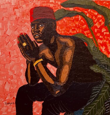 Картина под названием "The Royal Prince" - Daniel Gyekyi Gyan, Подлинное произведение искусства, Акрил