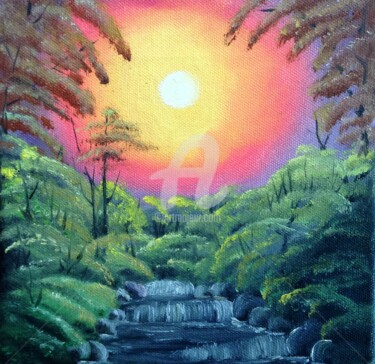 Painting titled "Paradise" by Daniel Heinz, Original Artwork, Oil