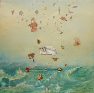 Malerei mit dem Titel "le temps" von Daniel Jacquinot, Original-Kunstwerk, Öl