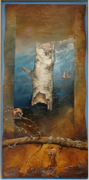 Malerei mit dem Titel "" Méditation "" von Daniel Jacquinot, Original-Kunstwerk, Öl