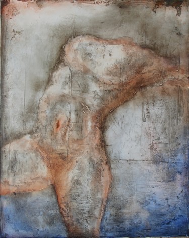 Peinture intitulée "" Nue "" par Daniel Jacquinot, Œuvre d'art originale, Huile