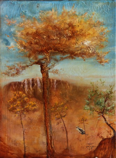 Painting titled "" La Ste Victoire d…" by Daniel Jacquinot, Original Artwork, Oil