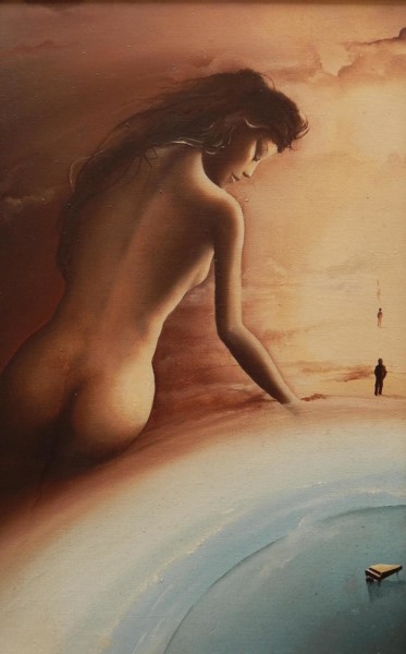 Картина под названием "" Muse "" - Daniel Jacquinot, Подлинное произведение искусства, Масло