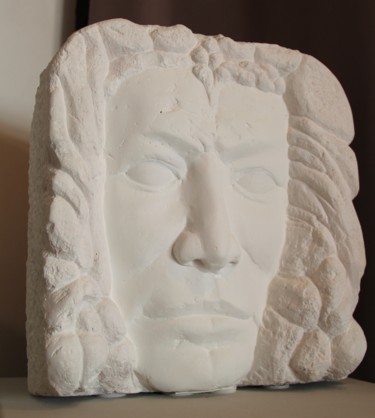 Sculpture titled "" Visage "" by Daniel Jacquinot, Original Artwork, Stone