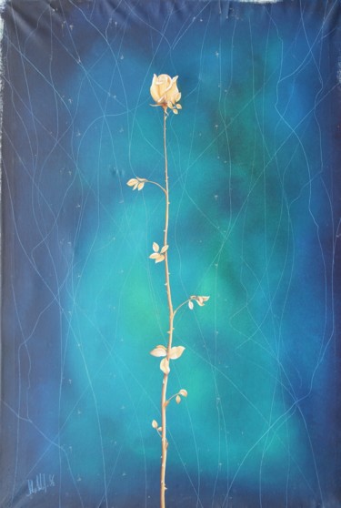 Peinture intitulée "" Rose 3" par Daniel Jacquinot, Œuvre d'art originale, Huile