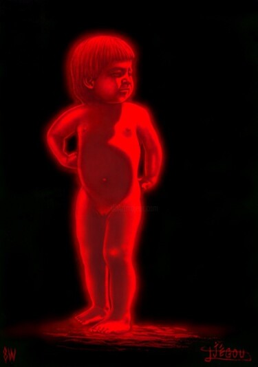 Pintura intitulada "Bébé" por Daniel Jègoû, Obras de arte originais