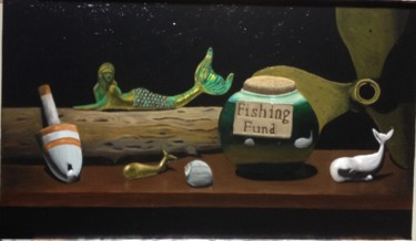 Painting titled "Mikey V Nuatical" by Flatty, Original Artwork, Oil
