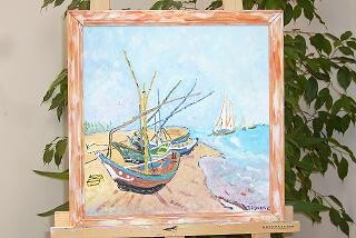 Peinture intitulée "Les barques" par Daniel Jouenne, Œuvre d'art originale