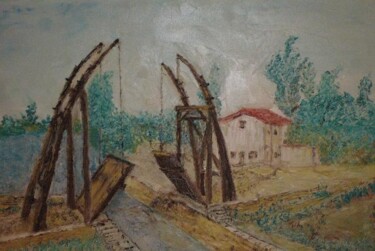 Peinture intitulée "Le pont Van Gogh" par Daniel Jouenne, Œuvre d'art originale