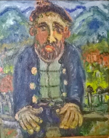 Painting titled "DAN le Savoyard" by Daniel-Julien Million, Original Artwork, Oil