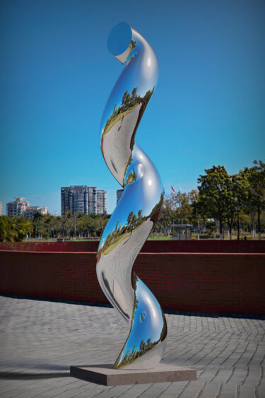 Sculpture titled "Continuum#1" by Daniel Kei Wo, Original Artwork, Stainless Steel