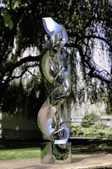 Скульптура под названием "Continuum#4" - Daniel Kei Wo, Подлинное произведение искусства, Нержавеющая сталь