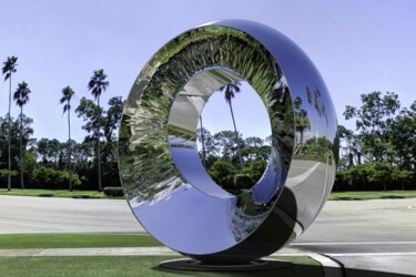 Skulptur mit dem Titel "Odyssey#3" von Daniel Kei Wo, Original-Kunstwerk, Edelstahl