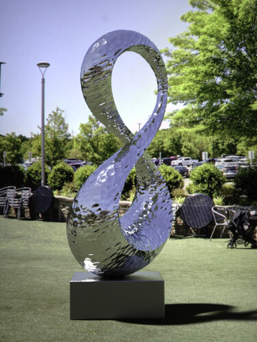 Skulptur mit dem Titel "Spiral Nebula#6" von Daniel Kei Wo, Original-Kunstwerk, Edelstahl