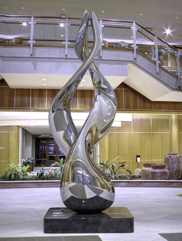 Sculpture titled "Resonant Forms#2" by Daniel Kei Wo, Original Artwork, Stainless Steel