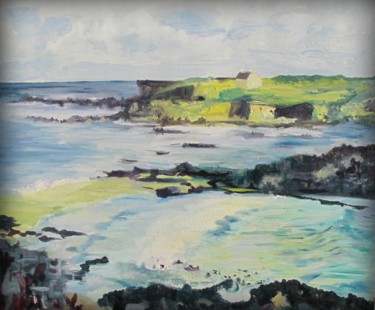 Peinture intitulée "Paysage breton" par Daniel Kelder, Œuvre d'art originale, Huile