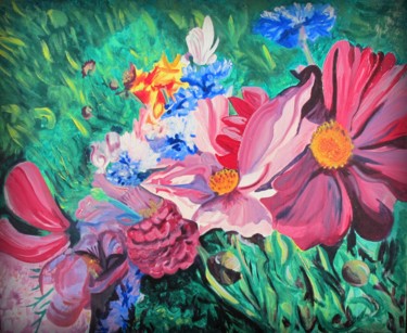 Painting titled "Bouquet" by Daniel Kelder, Original Artwork, Oil
