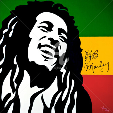 Peinture intitulée "Bob Marley (STARgra…" par Daniel Le Page (Dan Ar Pach), Œuvre d'art originale, Acrylique Monté sur Châss…