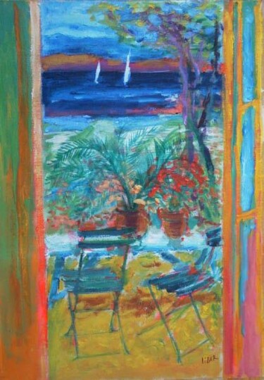 Peinture intitulée "Côte d'Azur" par Daniel Lebier, Œuvre d'art originale