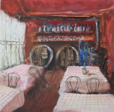 Peinture intitulée "Le marchand de vin" par Daniel Lebier, Œuvre d'art originale