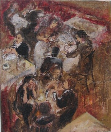 Painting titled "Le croquis" by Daniel Lebier, Original Artwork