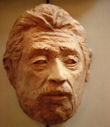 Sculpture intitulée "Masque de M.L." par Daniel Lebier, Œuvre d'art originale