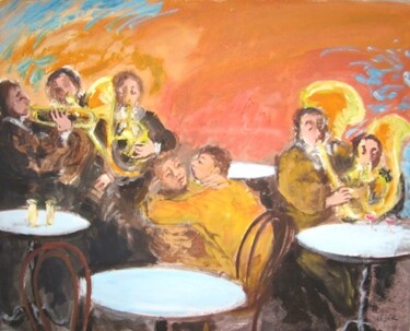 Peinture intitulée "Le Jazz-Band" par Daniel Lebier, Œuvre d'art originale