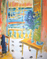 Painting titled "La balustrade" by Daniel Lebier, Original Artwork