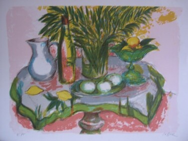 Peinture intitulée "les mimosas" par Daniel Lebier, Œuvre d'art originale