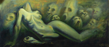 Malerei mit dem Titel "Harbingers of the A…" von Daniel Litvinov, Original-Kunstwerk, Öl
