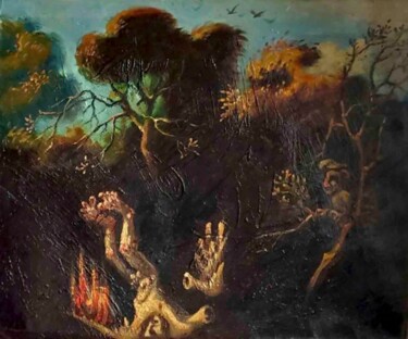 Painting titled "The fall of Icarus" by Daniel Litvinov, Original Artwork, Oil