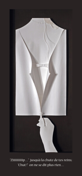 Sculpture titled "DÉSIR - avec pensée" by Daniel Mar, Original Artwork, Paper Mounted on Other rigid panel