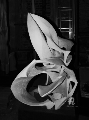 Sculpture intitulée "Passages mouvementés" par Daniel Marty, Œuvre d'art originale, Plâtre